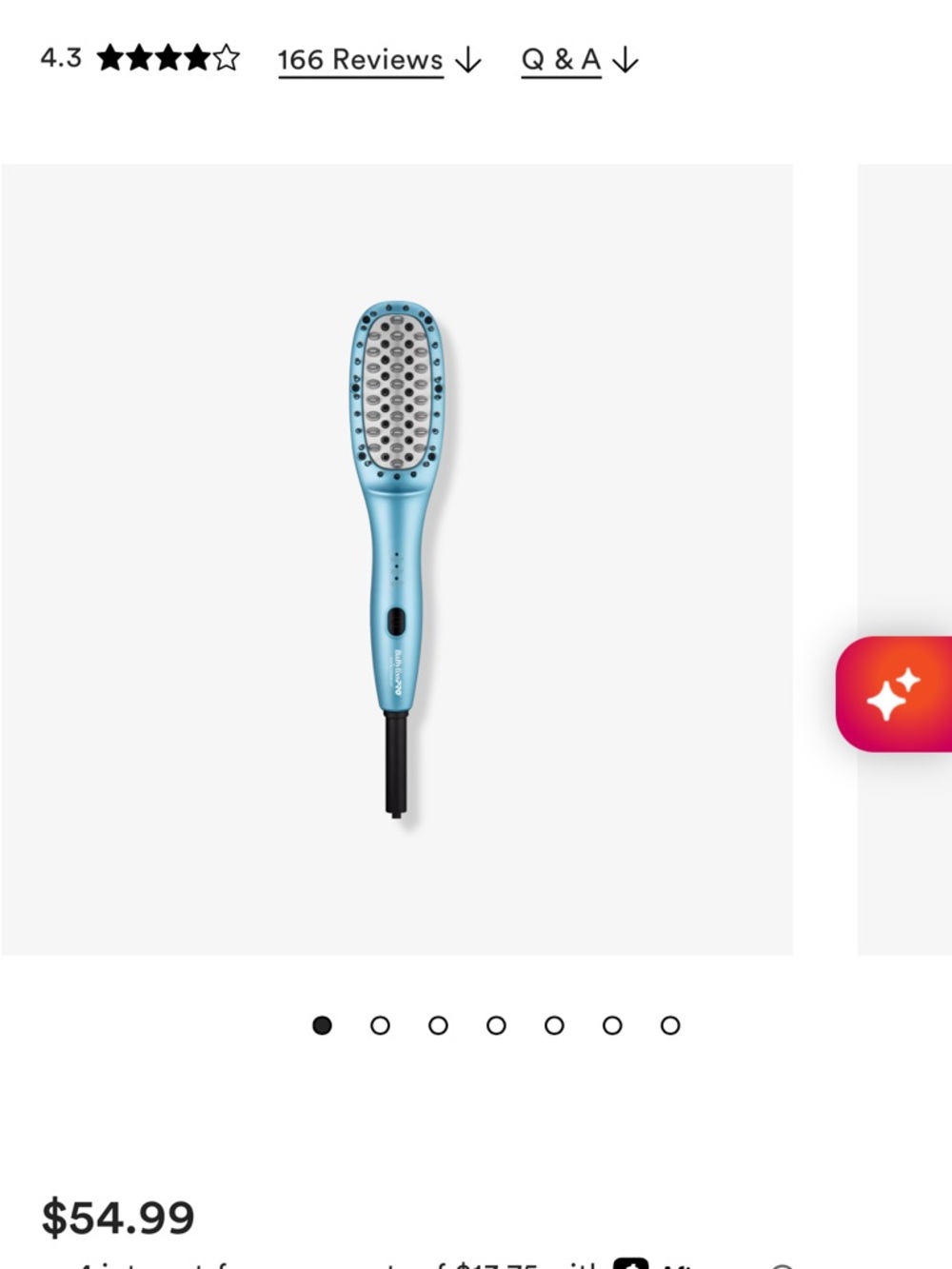 Babyliss pro Hair Straightening Brush PARTS ONLY SEE DES. Works perfect